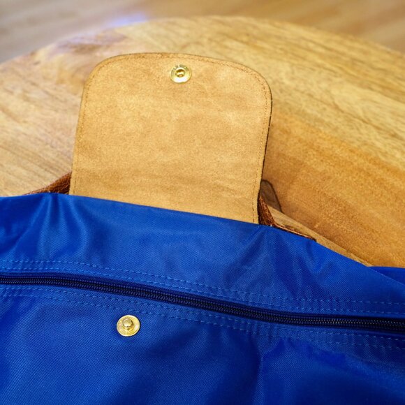 LONGCHAMP Pliage Document Holder Briefcase Royal Blue EUC - Picture 5 of 14